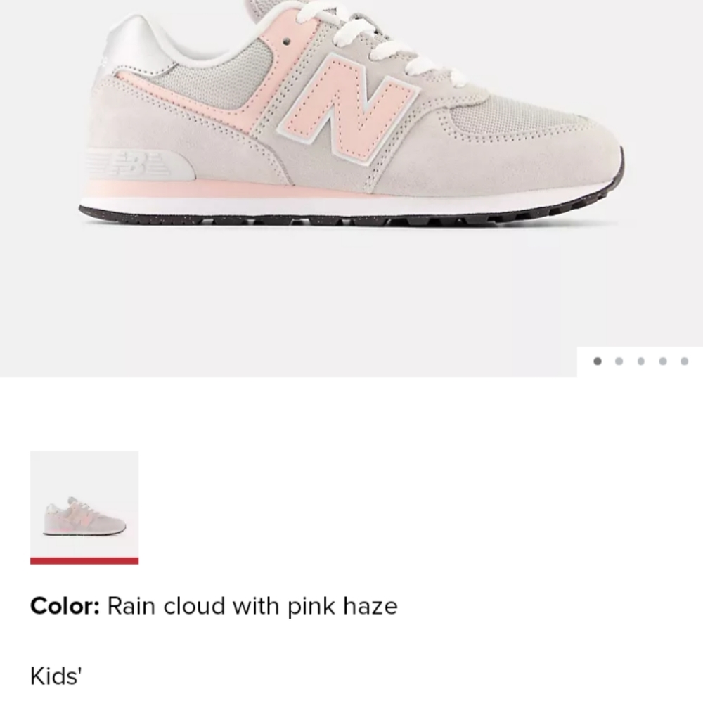 Kid's New Balance pink/gray-size 12